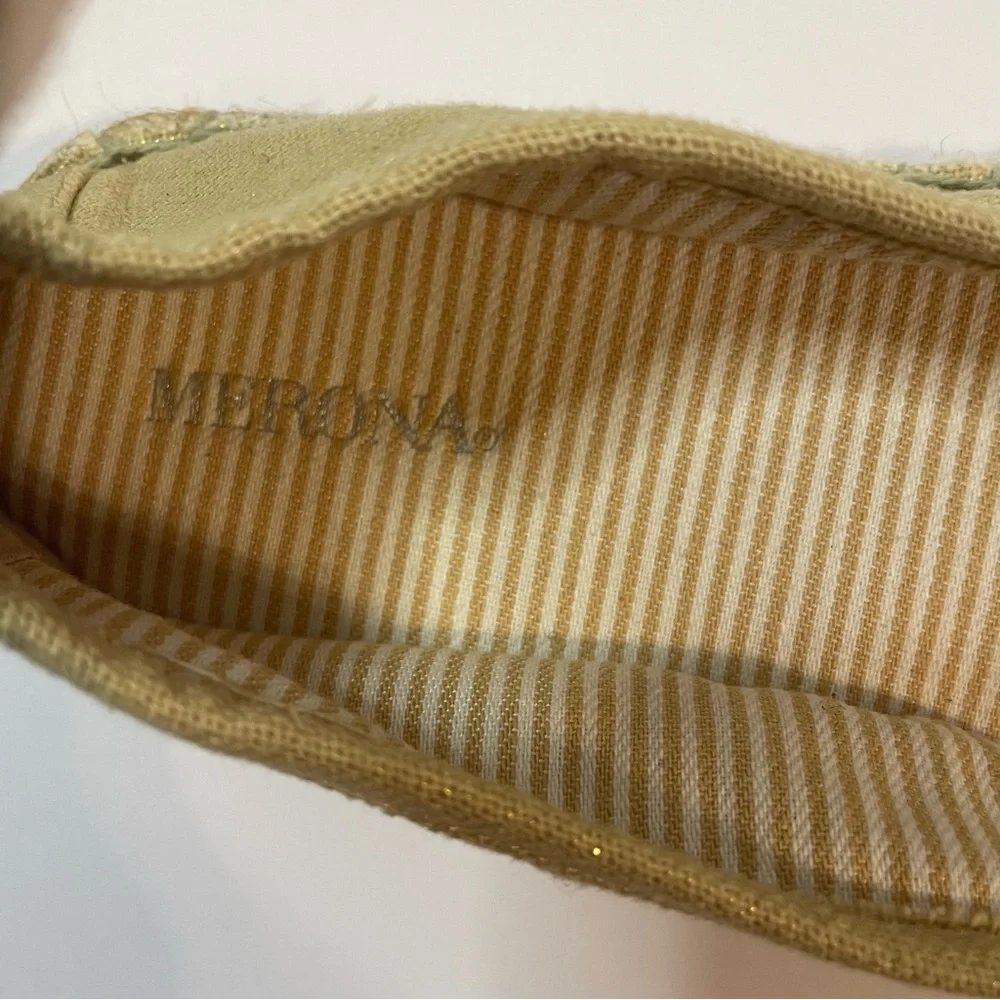 Espadrille Flats Beige Gold Merona Women’s 8